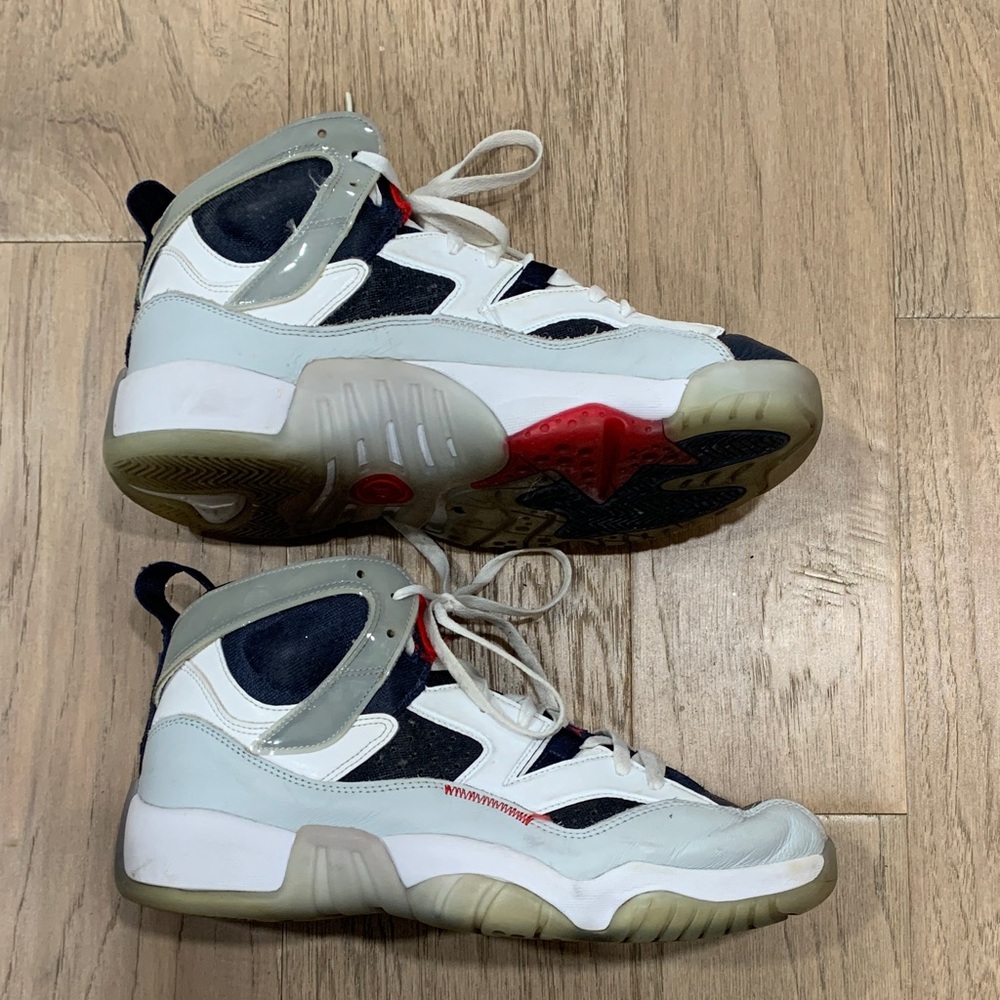 Jordan Men's Jumpman Two Trey White Midnight Navy Size 11 - Picture 2 of 9